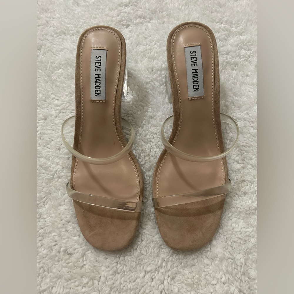 Brand New Steve Madden Clear Heels